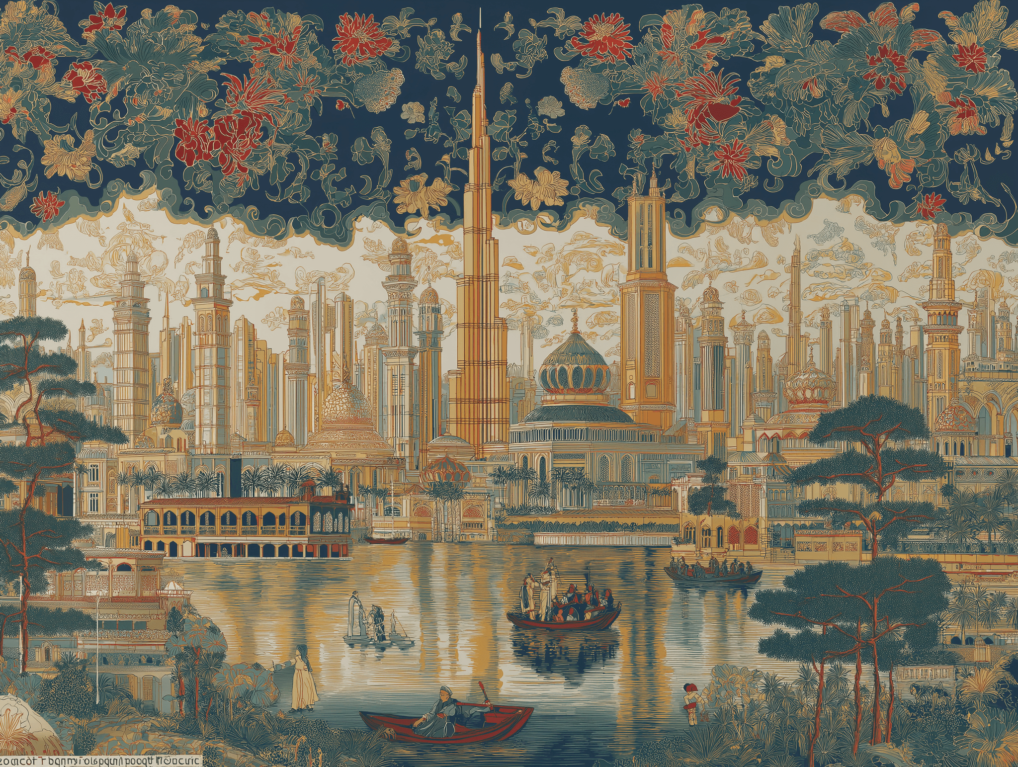 Dubai skyline artwork