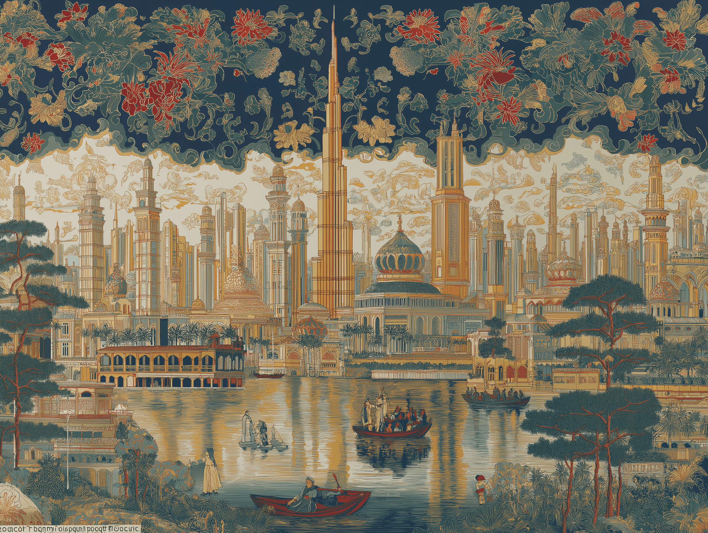 Dubai skyline artwork